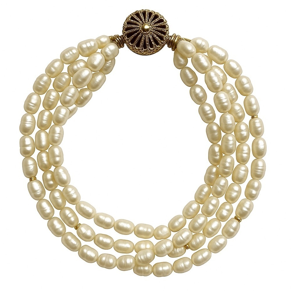 14K Gold Clasp Freshwater Pearl Multi-Strand Bracelet